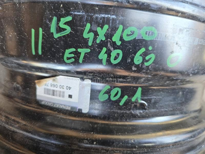 Čelične felne reno 15" 4 x 100
