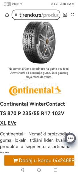 Continental 235/55 R17 Zimska