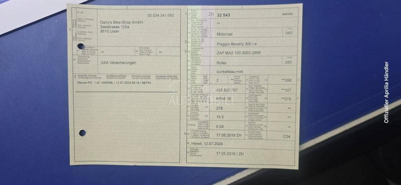 Piaggio Beverly 300 Švajcarac