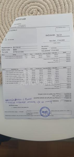 BMW 330 E I Performanse
