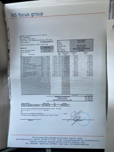 Ford S-Max koza aut. masaza