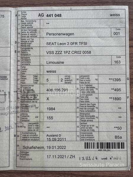 Seat Leon 2.0FR TFSI