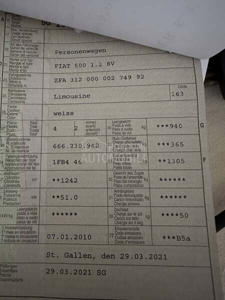 Fiat 500 1.2 8v