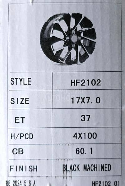 Aluminijumske felne replica renault 17" 4 x 100