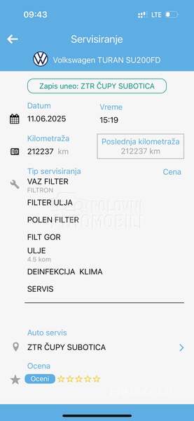 Volkswagen Touran 2.0 TDI