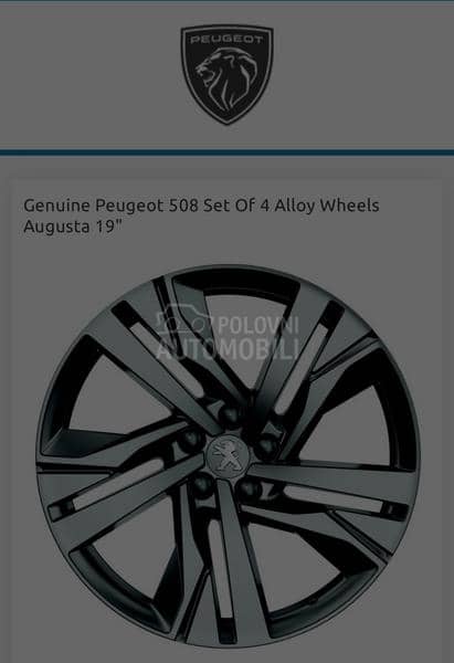 Aluminijumske felne Peugeot 19" 5 x 108