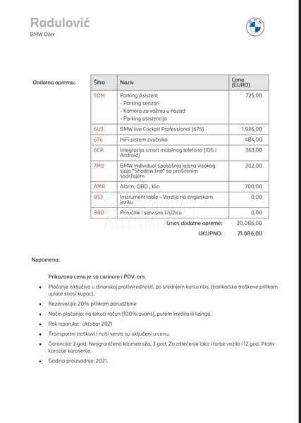 BMW X3 2.0d LCI M paket