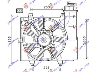 VENTILATOR KOMPLET (BENZIN) (S za Kia Picanto od 2008. do 2011. god.