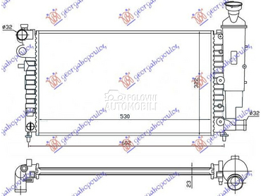 HLADNJAK MOTORA XN/XR (53x32) za Peugeot 106 od 1996. do 2003. god.