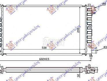 HLADNJAK MOTORA 1.5 DIZEL (53x za Peugeot 106 od 1996. do 2003. god.
