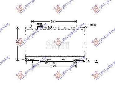 HLADNJAK MOTORA 2.0 TURBO WRX za Subaru Impreza od 2001. do 2008. god.