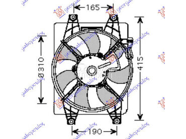 VENTILATOR KLIME KOMPLET (BENZ za Hyundai Accent od 1999. do 2002. god.