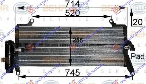 HLADNJAK KLIME 1.1i/1.2i 8V/1.