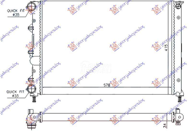 HLADNJAK MOTORA 1.6 16v TWIN S