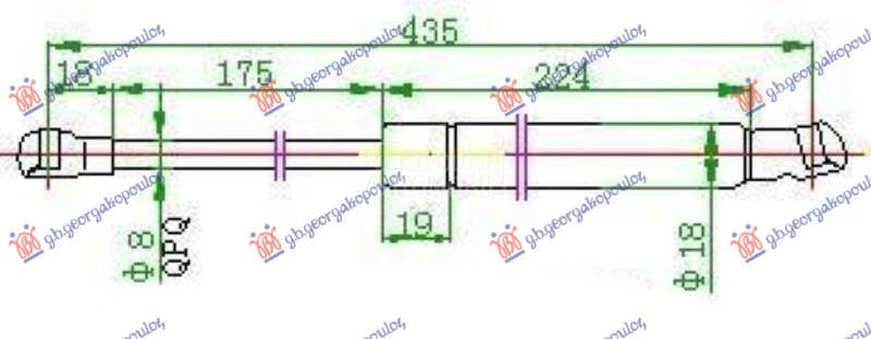 AMORTIZER GEPEK VRATA (436L-37