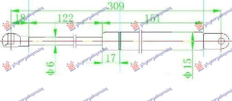 AMORTIZER GEPEK STAKLA (310L-2