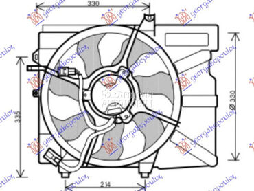 VENTILATOR KOMPLET (BENZIN) (D za Hyundai Getz od 2002. do 2005. god.