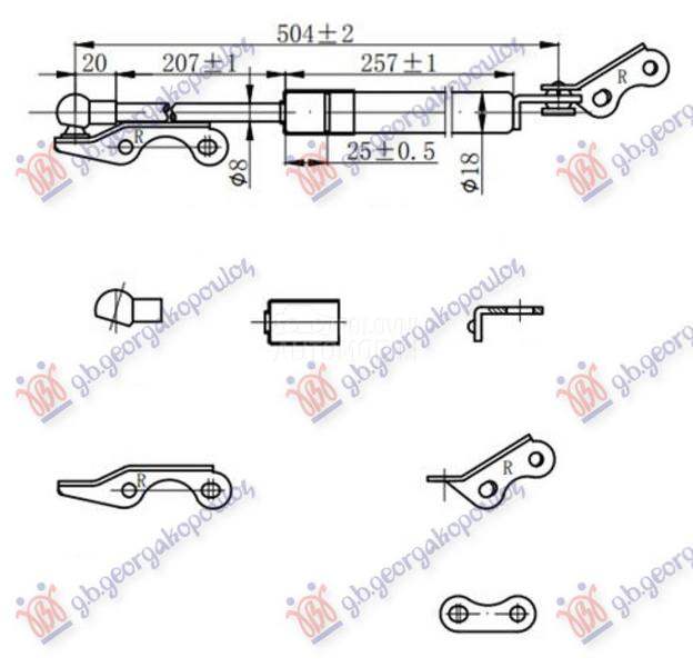 AMORTIZER GEPEK VRATA (JAPAN)