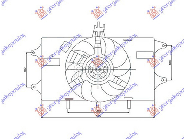 VENTILATOR KOMPLET (1.2 BENZIN za Fiat Doblo od 2001. do 2005. god.