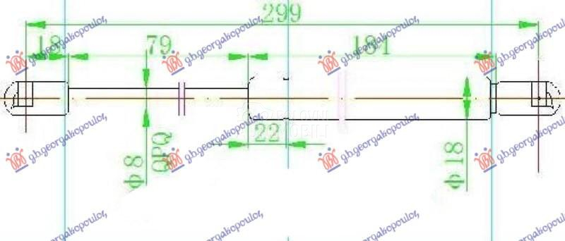 AMORTIZER GEPEK VRATA (298L-73