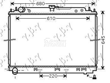 HLADNJAK MOTORA 2.5 TD (60x68. za Nissan Pathfinder od 2006. do 2013. god.