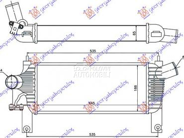 HLADNJAK MOTORA 2.5 TD (AUTO) za Nissan Pathfinder od 2006. do 2013. god.