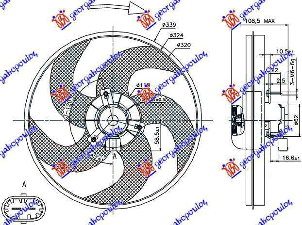 VENTILATOR KOMPLET (BENZIN/DIZ
