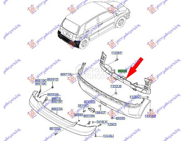 SINA ZADNJEG BRANIKA PLASTICNA za Hyundai Getz od 2006. do 2010. god.