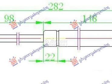 AMORTIZER GEPEK VRATA (282L-56 za Mercedes Benz SLK Klasa od 2004. do 2010. god.