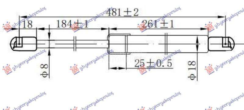 AMORTIZER GEPEK STAKLA (481L-1