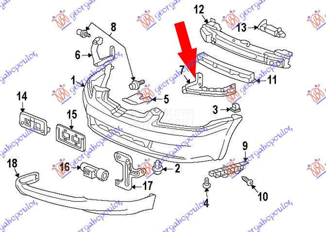 NOSAC PREDNJEG BRANIKA GORNJI