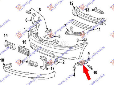 NOSAC PREDNJEG BRANIKA BOCNI P za Honda Accord od 2003. do 2008. god.