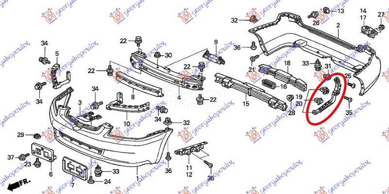 NOSAC ZADNJEG BRANIKA BOCNI PL