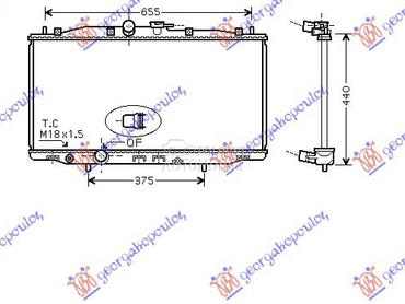 HLADNJAK MOTORA 2.0/2.4 BENZIN za Honda Accord od 2003. do 2008. god.