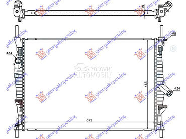 HLADNJAK MOTORA 2.2/2.4 TDCi ( za Ford Transit Connect od 2006. do 2013. god.