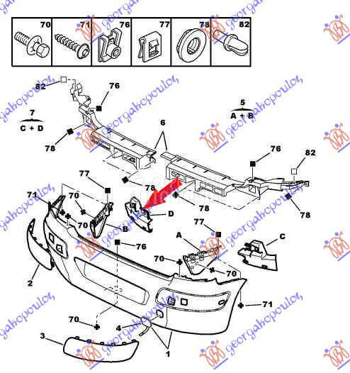 NOSAC ZADNJEG BRANIKA PLASTICN