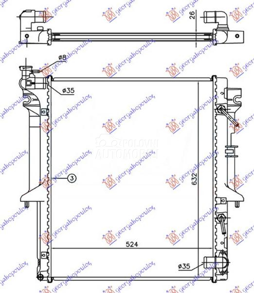 HLADNJAK MOTORA 2.5 T.D (AUTO)