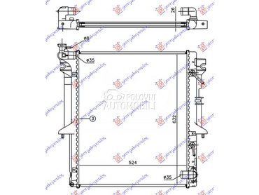HLADNJAK MOTORA 2.5 T.D (AUTO) za Mitsubishi L200 od 2006. do 2010. god.