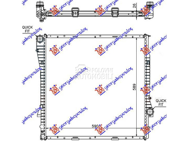 HLADNJAK MOTORA 3.0 BENZIN/DIZ za BMW X5 od 2000. do 2007. god.