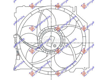 VENTILATOR KOMPLET (2.0/2.5/3. za BMW X3 od 2004. do 2007. god.