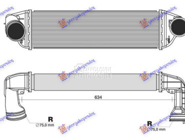 HLADNJAK INTERKULERA 2.0-3.0 D za BMW X3 od 2004. do 2007. god.