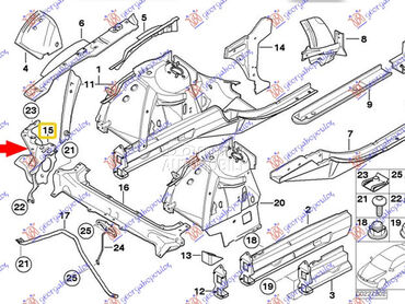 OKVIR FARA METALNI za BMW Serija 7 od 2002. do 2008. god.