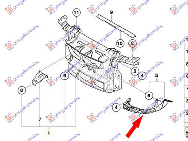 NOSAC FARA PLASTICNI -07 za BMW Serija 1 od 2004. do 2011. god.