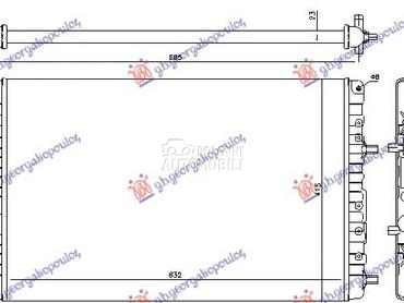 HLADNJAK MOTORA 1.4 BENZIN (63 za Volkswagen Fox od 2005. do 2011. god.