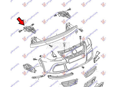 NOSAC PREDNJEG BRANIKA BOCNI P za Volkswagen Polo od 2005. do 2009. god.