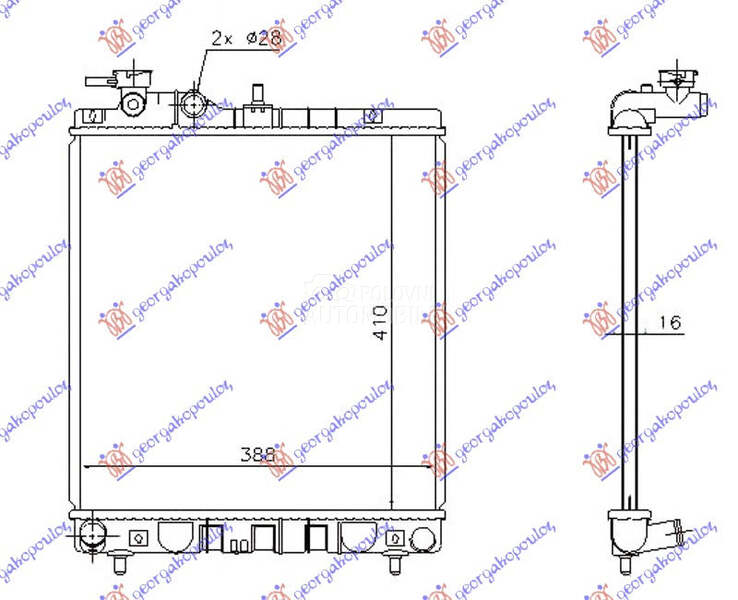 HLADNJAK MOTORA 1.1 12V (41x39