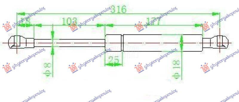 AMORTIZER HAUBE (CABRIO) (316L