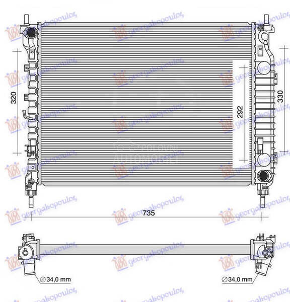 HLADNJAK MOTORA 2.2 TDCi DIZEL