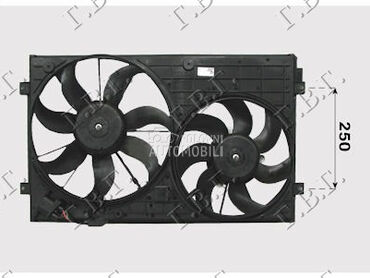 VENTILATOR (DUPLI) (BENZIN/DIZ za Audi A3 od 2003. do 2008. god.