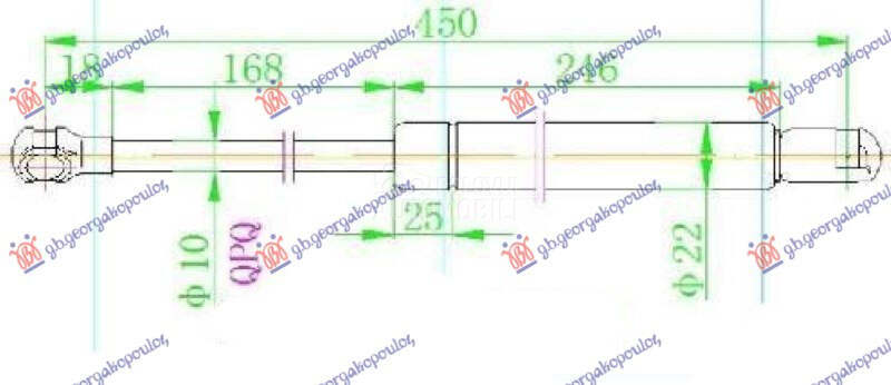 AMORTIZER GEPEK VRATA (450L-53